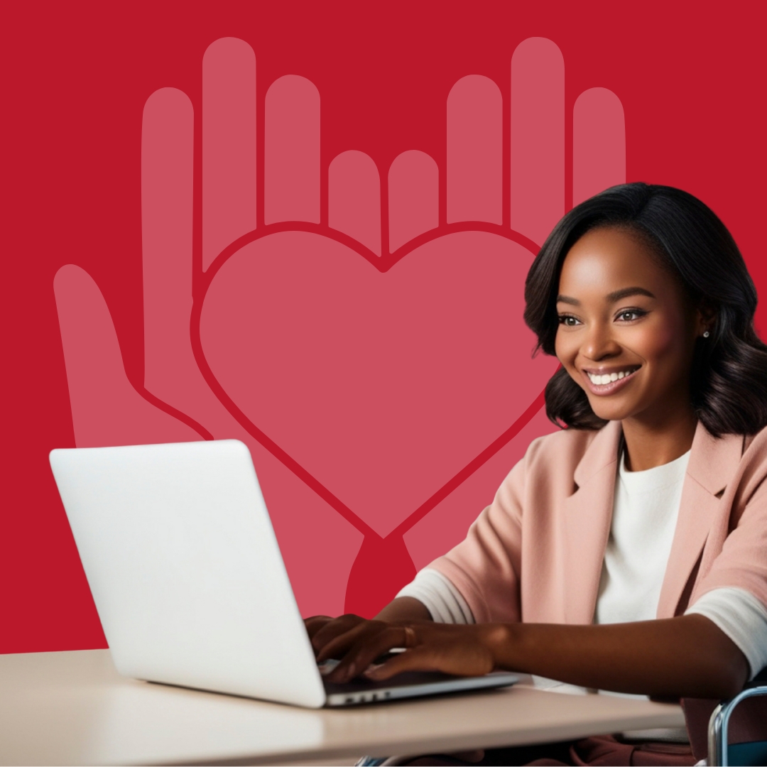 Managed IT Service for Nonprofits woman with computer in wheelchair